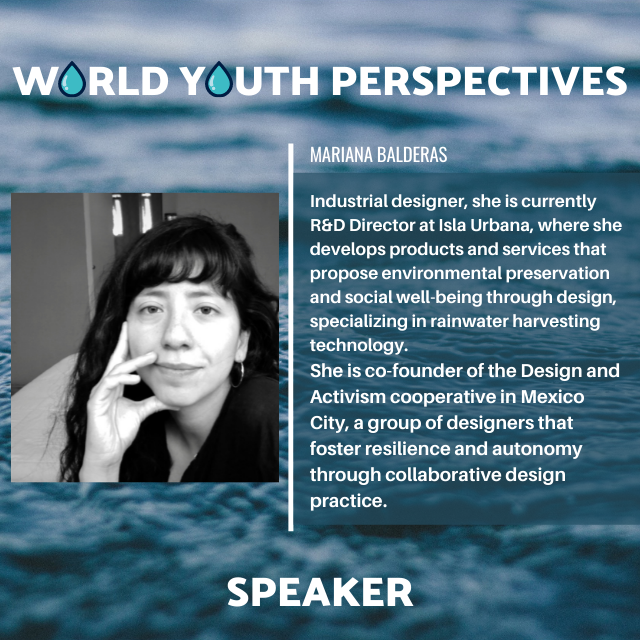eau_mega's tweet photo. Meet Mariana Balderas (@mabama), R&amp;D Director at @isla_urbana!
She is one of the four speakers at the World Youth Perspectives Session happening during the #eaumegaconference about #water #challenges and #solutions!
📆Jan 13th,2022 at 11h00 CEST
📝Register @eau_mega website! https://t.co/a5xbZb5rX3