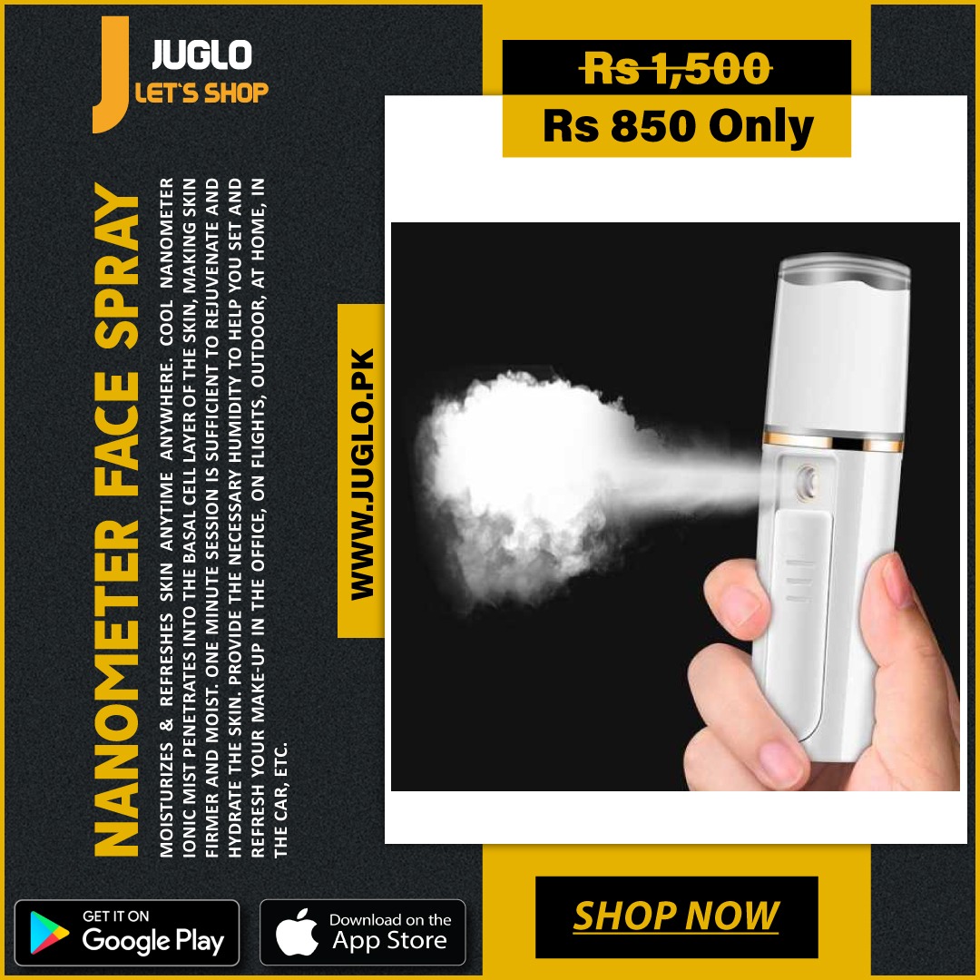 Hydration is Essential to Protect Your Skin from Roughness and Loss of Elasticity, So Keep Your Skin Hydrated with This Amazing Nano Mist Sprayer...
juglo.pk/nano-spray-wat…
#juglopk #onlineshopping #shopping #facespray #skincare #skincareproducts #healthyskin #mistspray