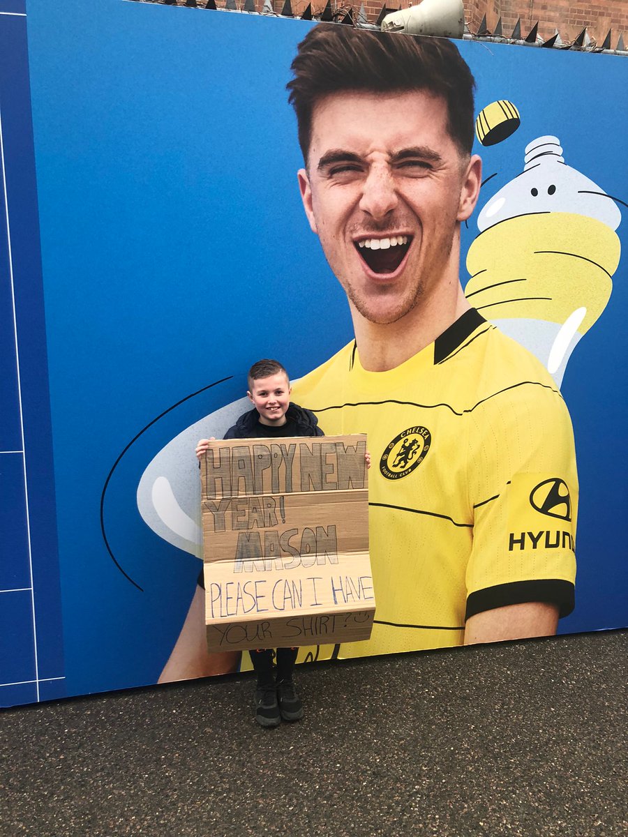 Kellyh486's tweet photo. @masonmount_10 my nephews favourite player, please look out for him at today's game https://t.co/jJ9bqJn1hx