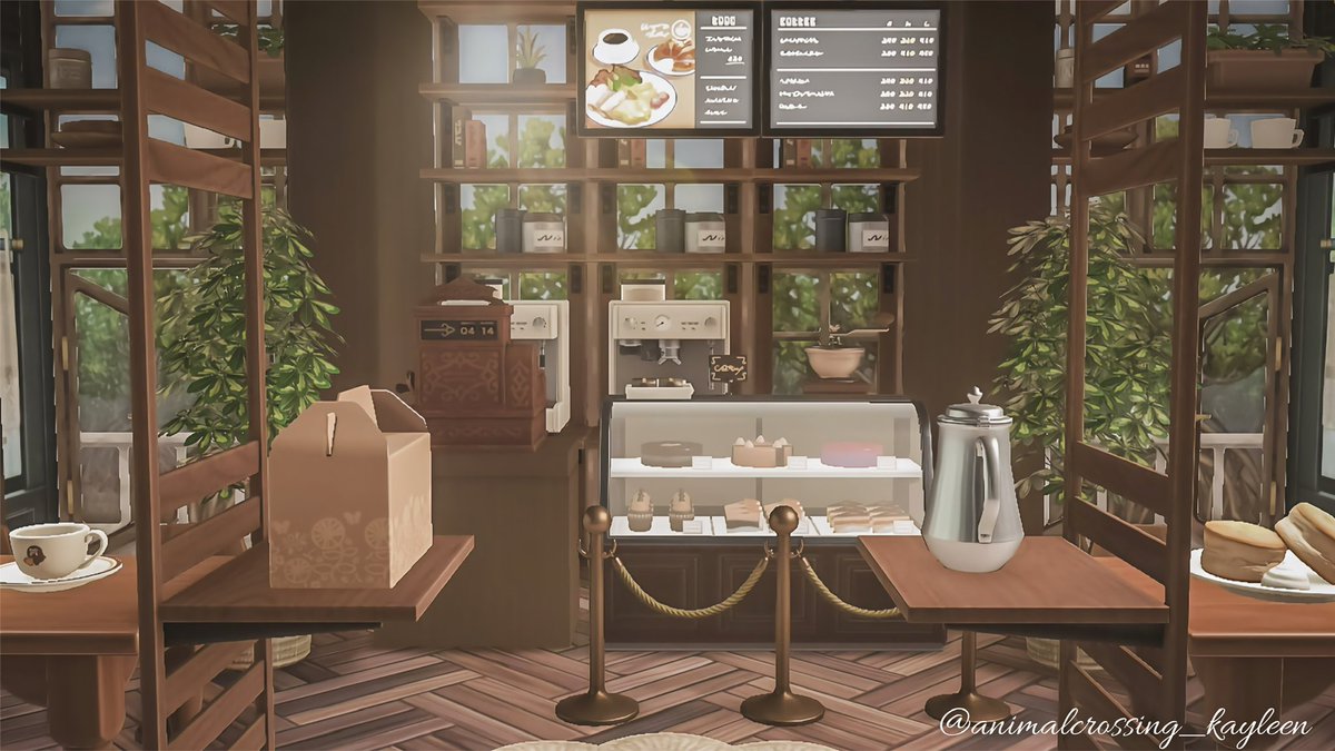 kayleens_coffee's tweet photo. First café build of 2022! ☕️🤎 come join me for a cup?

#あつ森 #あつまれどうぶつの森 #ACNH #AnimalCrossingNewHorizons #acnhinspo #ACNHdesign #どうぶつの森 #NintendoSwitch #ACNHDesigns https://t.co/xuTiC5uFfp