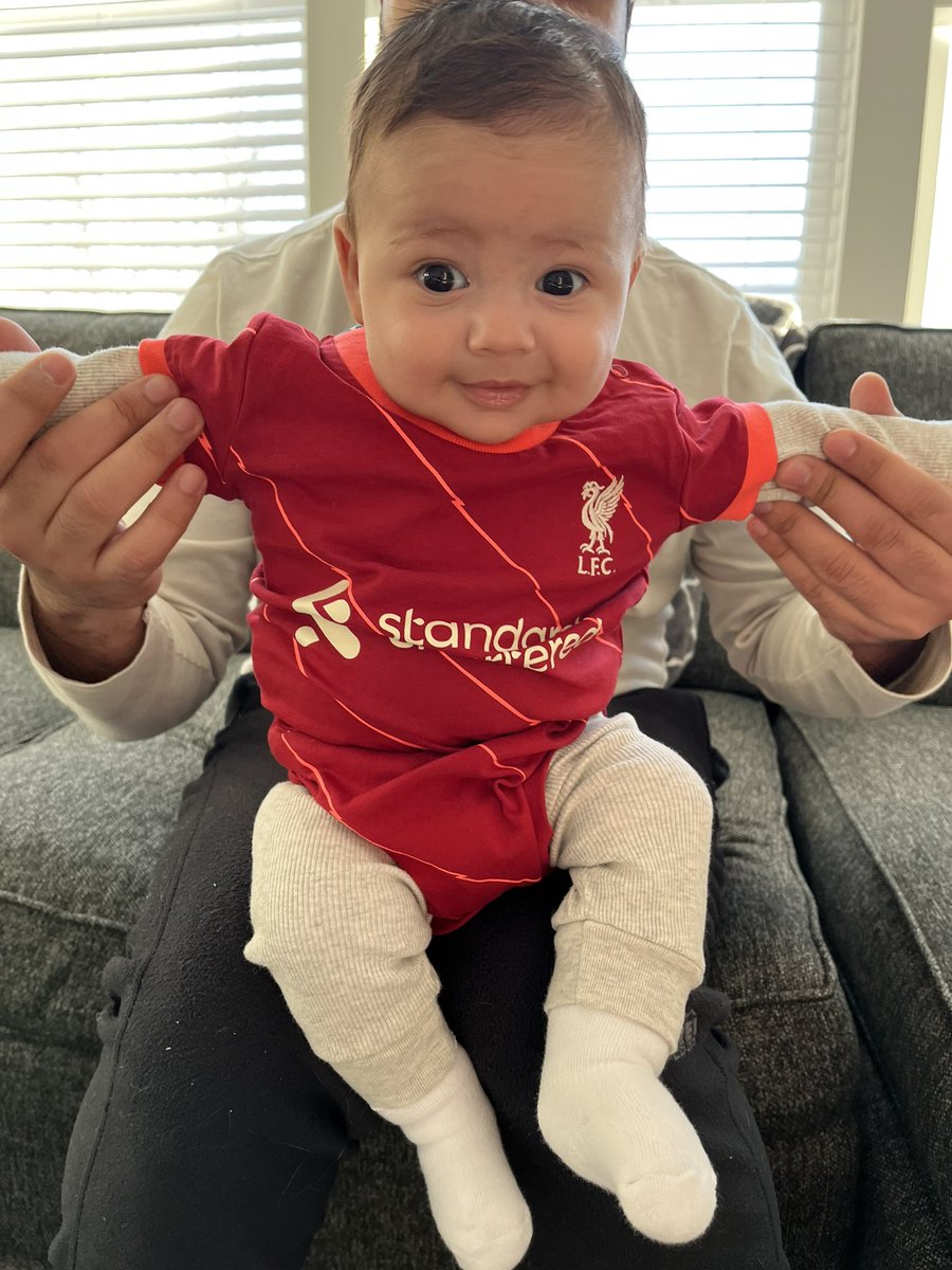 aberman1019's tweet photo. @premierleague Eli Atlas is ready for the game! ❤️⚽️ @LFC https://t.co/pacuSuX0cK