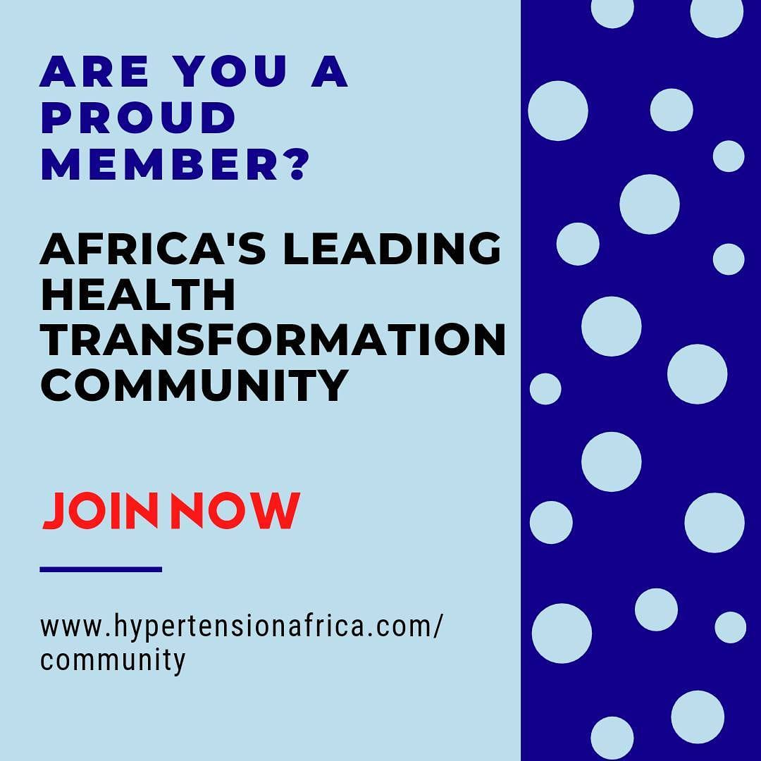 HBPAfrica's tweet photo. Hypertension Africa; Africa's Leading health transformation Community,
Where we help you wake up every morning to normal blood pressure numbers without everyday drugs or side effects using a simple #highbpreversalmethod
Join the Community for FREE https://t.co/fL3zhll8Kq