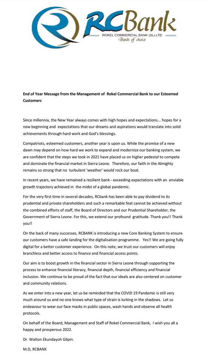 Dayoh Gilpin Rokel Bank (@bankdayoh) on Twitter photo 