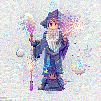 Tribute to the @lootproject this week testing unlimited pallet generation #AIArtwork this week. #DivinRobe on a Grand Wizard