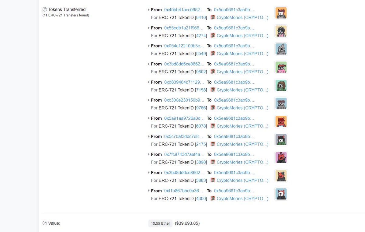 Dunno why he bought bunch of @CryptoMories via <a href="/geniexyz/">Genie 🧞‍♂️🧹</a> 
Tx here 👉etherscan.io/tx/0x1a4aa353d…
