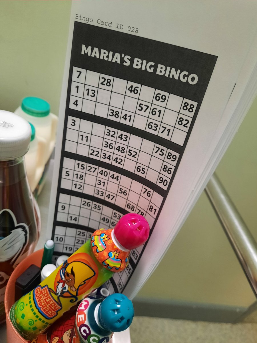 BenLillington's tweet photo. Maria's bingo in Cwm Seren LSU providing some afternoon entertainment for the patients @CarysHill3 @cazgriff87 @caitrionaq88 @HywelDdaHB https://t.co/RzD4kKAxk0
