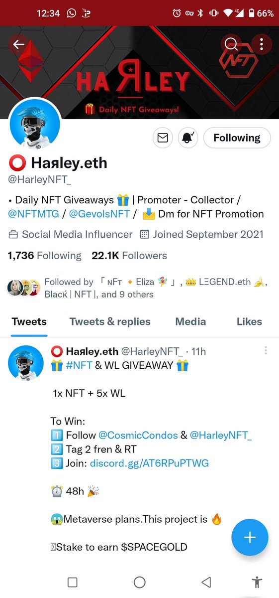 stemxx_'s tweet photo. @HarleyNFT_ Done!🚀🔥

0x66A1a947B63Ce3e7D39C149401aCfEEe2ece1e21 https://t.co/NxzP13A4CP