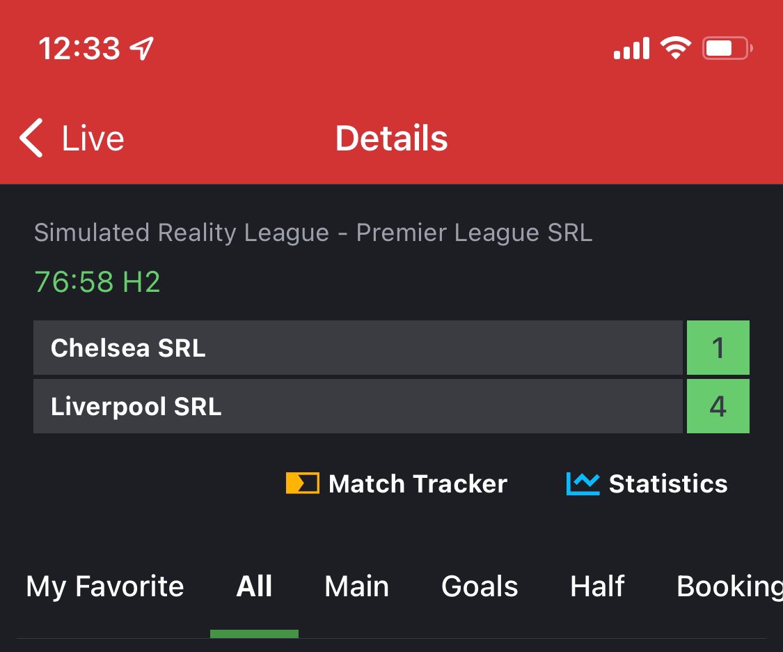 Tuchel is so smart. He knows chelsea are going to get destroyed by liverpool. So he drops lukaku and will use it as an excuse 🤣🤣🤣 #CHELIV

Even Sportybet SRL says it all 😂😂😂

#YNWA #liverpoolfc #Chelsea #liverpool