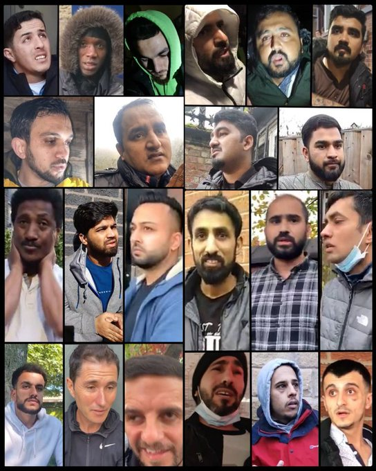 daveatherton's tweet photo. A montage of Channel migrants who have been caught by child grooming hunters. https://t.co/dyZezbgNzf