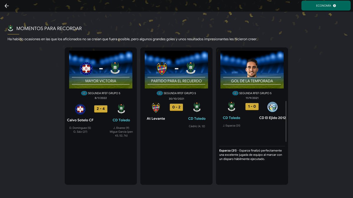 D1eku10's tweet photo. 🏆Rfef - Grupo V
📆Resumen temporada 21/21
⬆️6º
📰Buena temporada pero con un final agridulce. Dos últimos malos meses nos dejan sin poder jugar playoffs.
🗞️Muy pronto en nuestro canal de twitch se viene la segunda temporada de nuestro Toledo en directo. 
https://t.co/M2Zt71WJYM https://t.co/BXNFNYKRO9