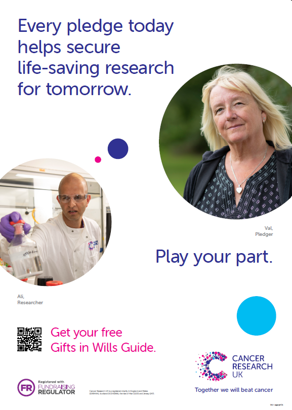 Did you know we offer a free guide for leaving gifts in your will? When you pledge to leave a gift in your will, you're making a lasting legacy that will beat cancer for future generations. Find out more: bit.ly/3Jh0rAL