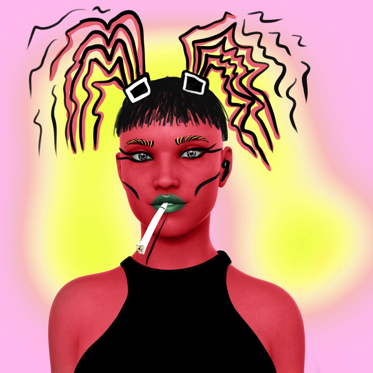 GREASE vibes from CryptoMuse#16. 
Available FOR 0.02eth on opensea.io/collection/cry…