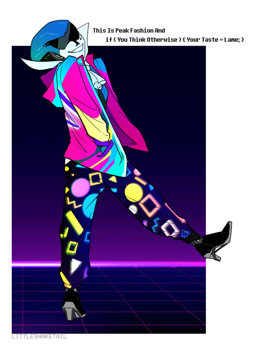 SnakeDraws's tweet photo. 80s neon colors my beloved

#deltarune #deltarunefanart #DeltaruneChapter2 https://t.co/UH5RoSJXHM