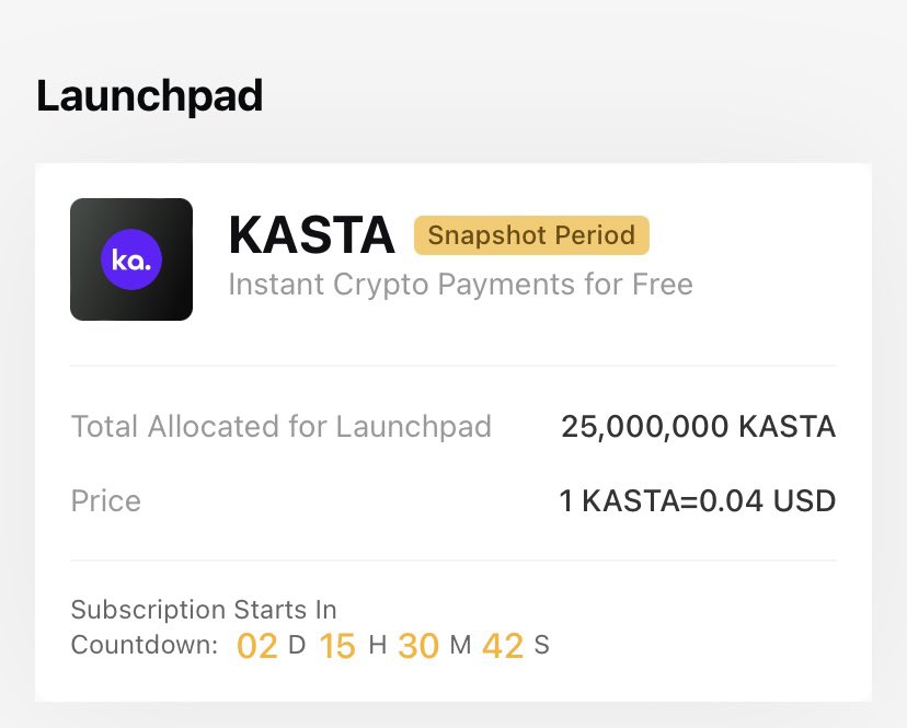 Wer ist noch positiv auf #Kasta gestimmt 🚀 #Bybit #launch #Airdrop #Crypto #SNAPSHOT #Launchpad