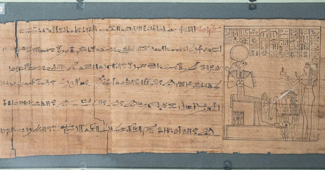 For this first #SundayReads of the year we are sharing an #image of this #hieratic #funerary #papyrus from #Thebes. It belonged to the songstress of Amun-Re Tja-ty and can be dated to Dynasty 21. 

E.507

#ancientegypt #museum