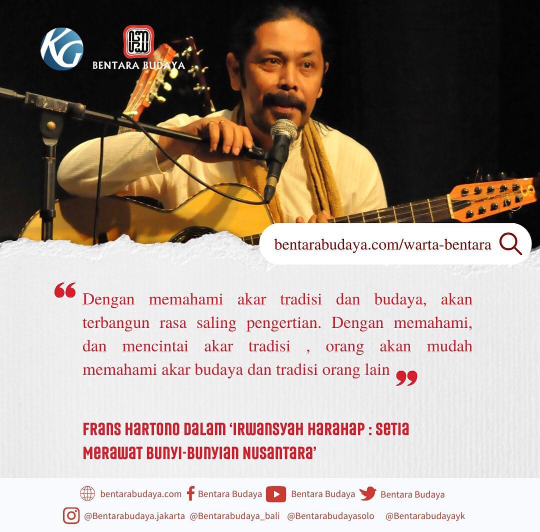 Hai Sobat Bentara 🙌

Dalam tulisan yang berjudul ‘Irwansyah Harahap : Setia Merawat Bunyi-Bunyian Nusantara’, Frans Hartono, menceritakan  perjalanan kesenian Irwansyah Harahap seorang seniman musik dan etnomusikolog asal Medan.

Selengkapnya:
bentarabudaya.com