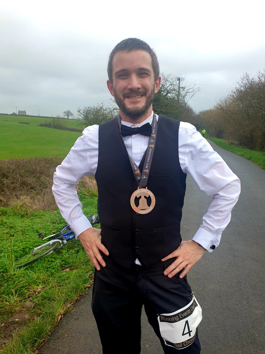 Marathon 23 at yesterday's Exmouth New Year's day Bell Challenge. 4:42:14. Thought plenty of runners would dress up for new year's Day, nope, just me 😂