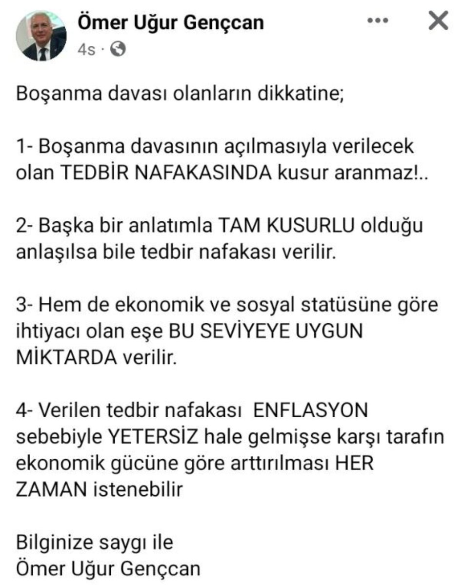 Adaletsiz yasalara revize önce <a href="/TCYargitay/">Yargıtay Başkanlığı</a> ile başlanmalı.
Ömer Uğur Genccan ve ekibi direk emekliye ayrılmalı
#SüreliNafaka
#TedbirNafakasıSüreyeDahilOlmalı
#Boşanabilmek
<a href="/RTErdogan/">Recep Tayyip Erdoğan</a> <a href="/kilicdarogluk/">Kemal Kılıçdaroğlu</a> <a href="/dbdevletbahceli/">Devlet Bahçeli</a> <a href="/meral_aksener/">Meral Akşener</a> <a href="/abdulhamitgul/">Abdulhamit Gül</a> <a href="/deryayanikashb/">Derya Yanık</a> <a href="/yilmaztunc/">Yılmaz TUNÇ</a> <a href="/ESAREA/">Prof.Dr E.Sare Aydın</a>