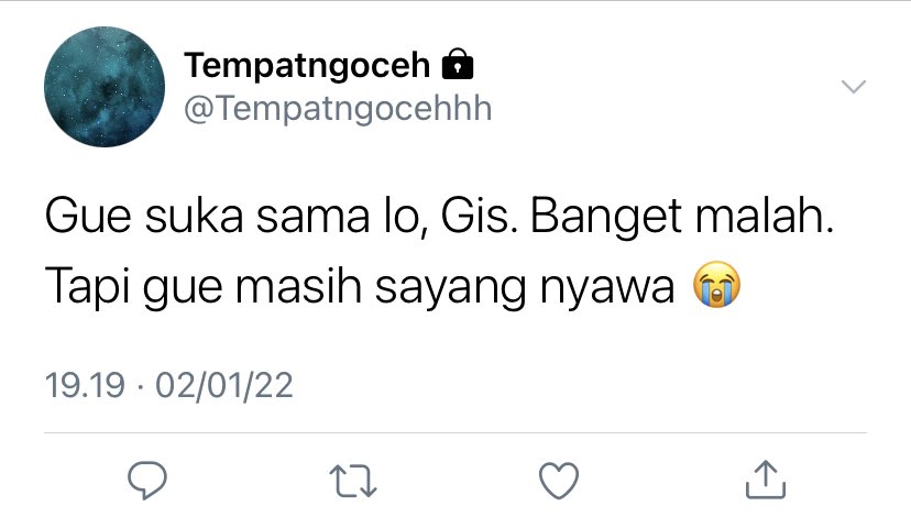 Gue suka sama lo, banget malah. Tapi gue masih sayang nyawa.

—Jisung One Tweet AU
By <a href="/JDandellion/">jaehyun's_dandellion</a>