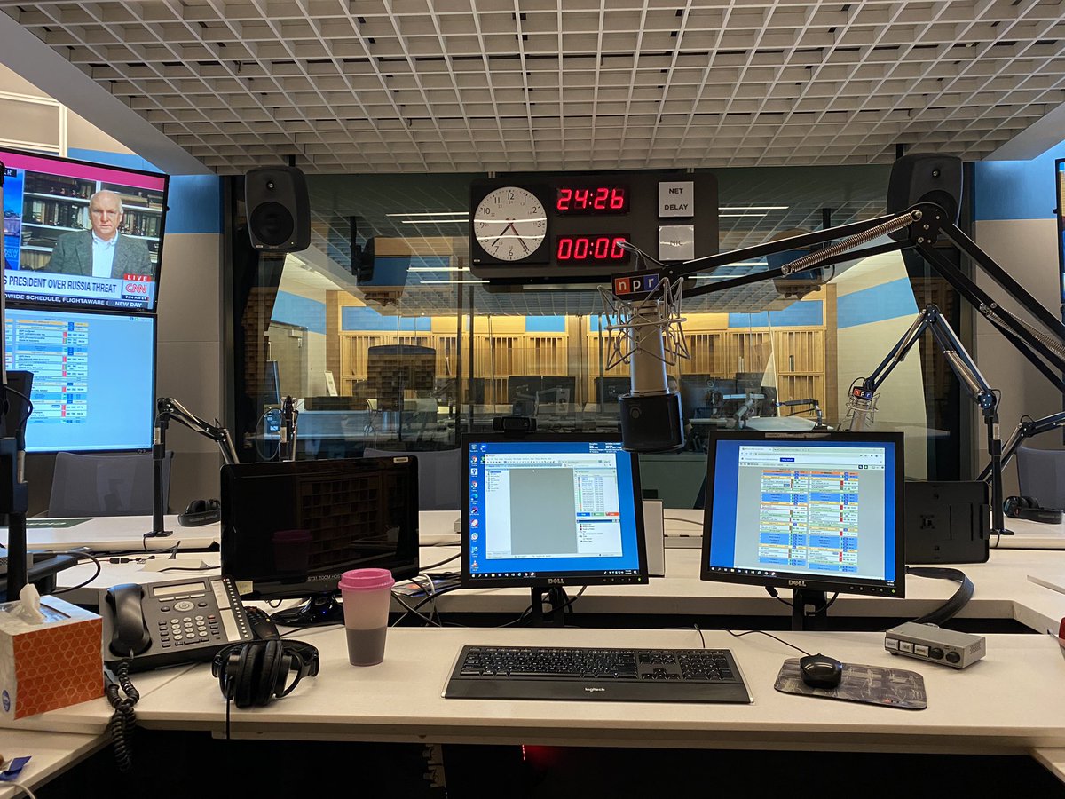 eyderp's tweet photo. I am in this spaceship this morning guest hosting @NPRWeekend. Also With the honor that @NPRNedWharton will be directing the show. After that, off he goes into retirement after almost 33 years at the network! 1/ https://t.co/i4ZFoaGVEw
