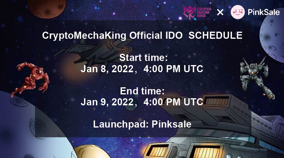 Notice announcement📢:
In order to allow more players to participate in #IDO 's previous series of activities, including #Airdrops , #Whitelist , testing and receiving rewards and other activities.
IDO SCHEDULE postponed:
Jan 8, 2022, 4 PM UTC--Jan 9, 2022, 4 PM UTC