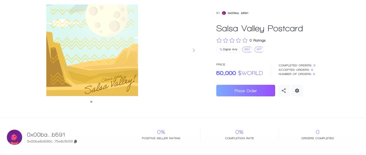 Positiontrader4's tweet image. Just listed my Salsa NFT! marketplace.worldtoken.network/listing/453/Sa…

@worldtoken_ @SalsaValley #WorldSalsa #SalsaValleyContest #WorldTowerSkyscraper

tinyurl.com/SalsaValleySto…