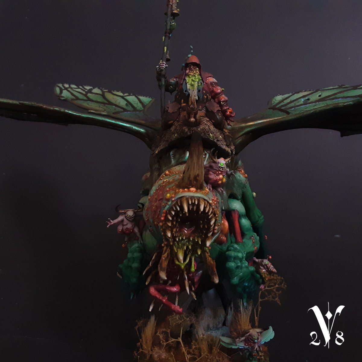 virulent28's tweet photo. - Lord of affliction -

This is the most work I've done on a miniature, about 3 weeks of work sculpting and painting about 4-5 hours every day.

#paintingwarhammer #warhammercommunity #ageofsigmar #aos #aos28 #chaos #nurgle #lordofaffliction #greenstuff #conversion #maggotkin https://t.co/gkWH1SmZ52