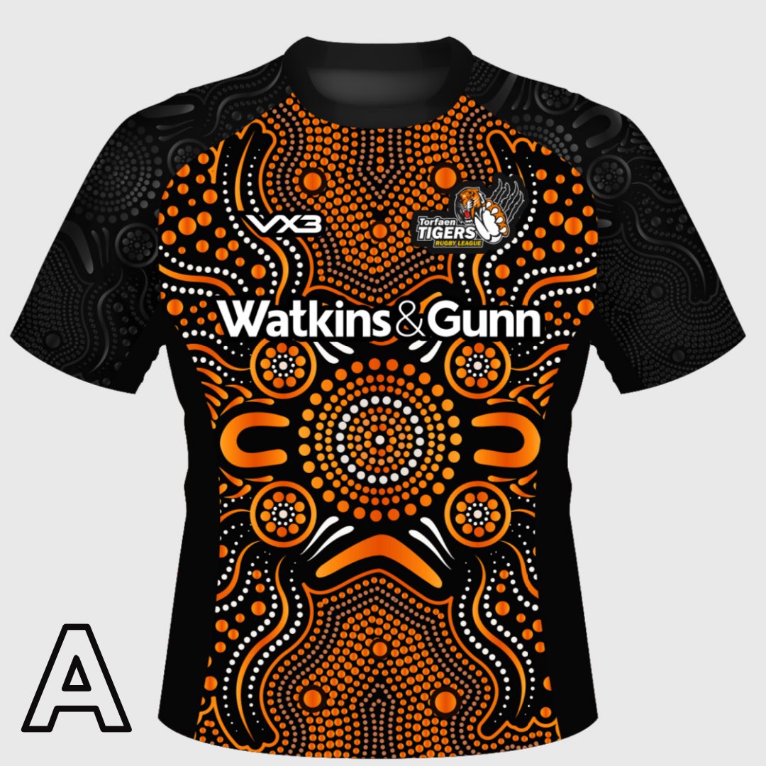 TorfaenTigersRL's tweet image. With a new year now upon us we are going to launch a new club warm up tee ready for the 2022 season. Comment below on which option you prefer!🙌🏼 #AorB #TigersYeaYea🐯