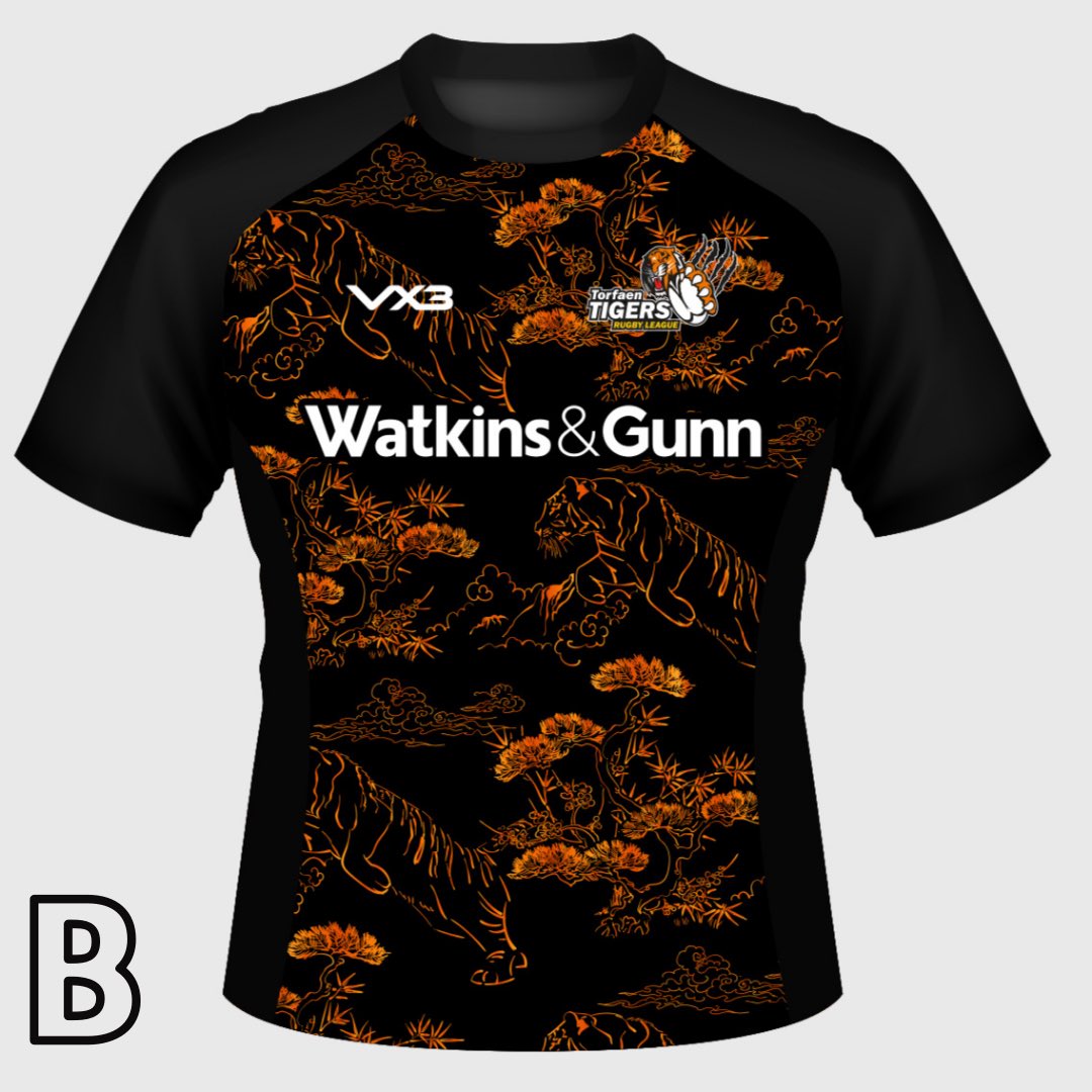 TorfaenTigersRL's tweet image. With a new year now upon us we are going to launch a new club warm up tee ready for the 2022 season. Comment below on which option you prefer!🙌🏼 #AorB #TigersYeaYea🐯