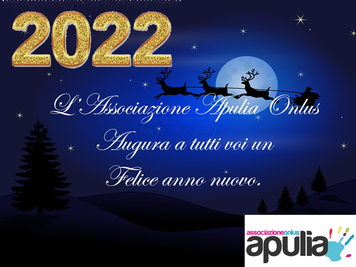 ApuliaOnlus's tweet photo. Apulia augura a tutti i suoi amici di vivere il nuovo anno con entusiasmo e di renderlo, con impegno e dedizione, speciale e all'altezza dei migliori auspici. https://t.co/0KqVNKSZxR