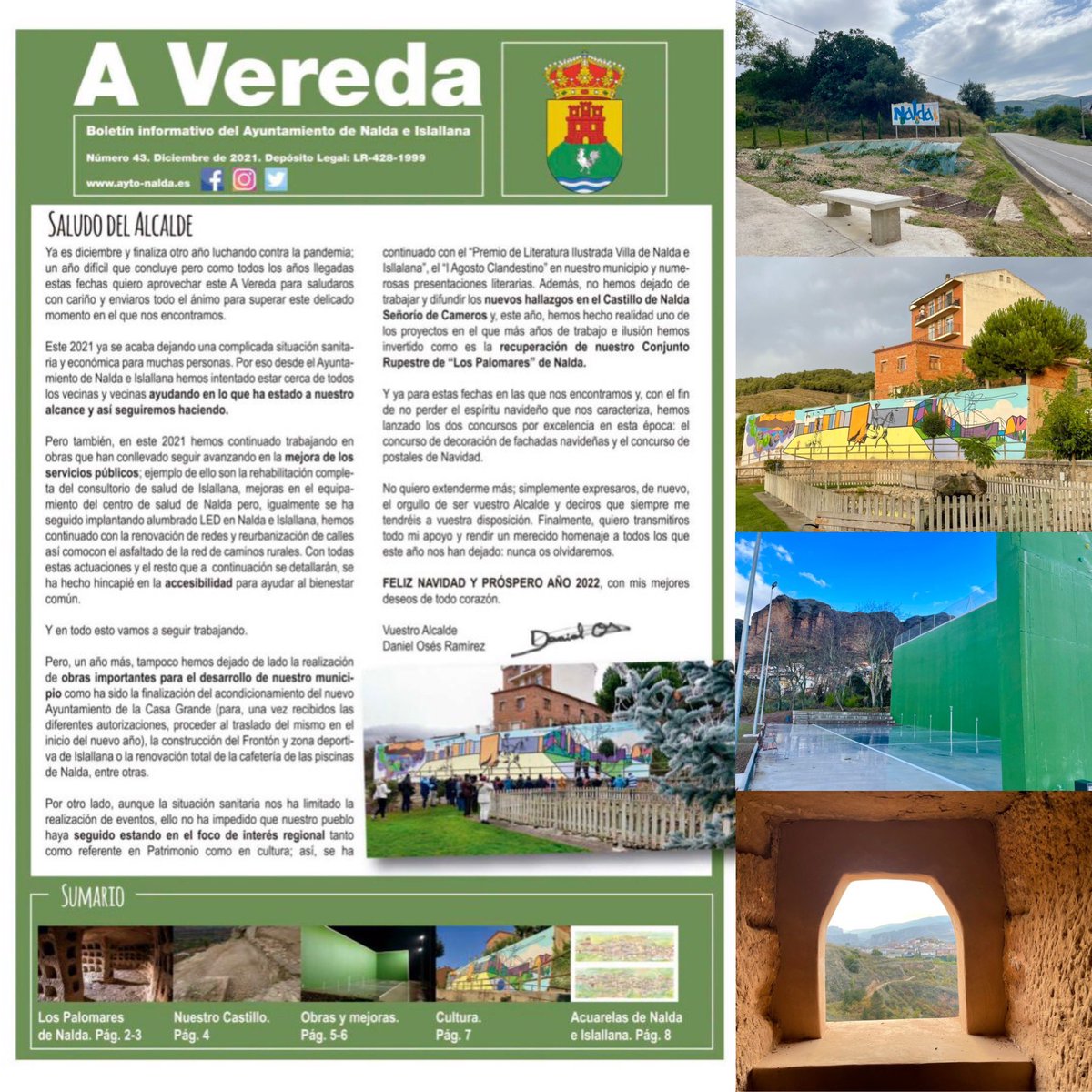 daniosesr's tweet photo. Hemos finalizado un año cargado de proyectos y ya estamos en marcha con un nuevo año repleto de muchos proyectos más. 

#Nalda #Islallana #AVereda #Proyectos #Realidades #Futuro #LaRioja #PuebloActivo
@AytoNalda https://t.co/LWqH8ynza4