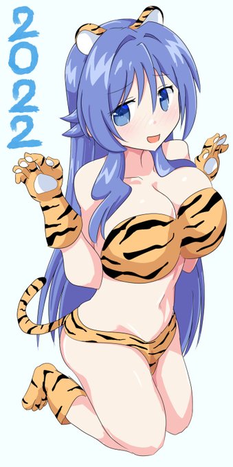 あけましておめでとうございます～ってことで虎コスことね先輩描きました 今年もよろしくお願いします～ 