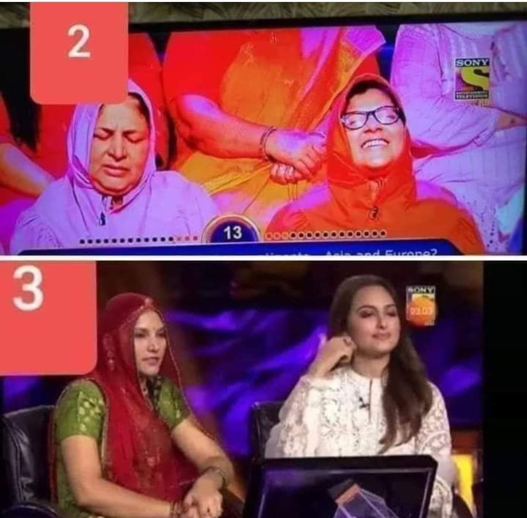 rakesh_bstpyp's tweet image. मुस्तफा नामक 1 शख्स आता है, उसके परिवार की औरतें हिजाब पहनकर आईं हैं तबअमिताभ और केबीसी में किसीने उनके हिजाब पर कमेंट नहीं किया पर जब रूमा देवी सिर पर पल्लू लगाकर KBC मे आई अमिताभ ने उनके घूंघट पर कमेंट किया था।
क्या अमिताभ ने हिंदुत्व-सुधार का ही ठेका ले रखा है?🤔
#भेदभाव