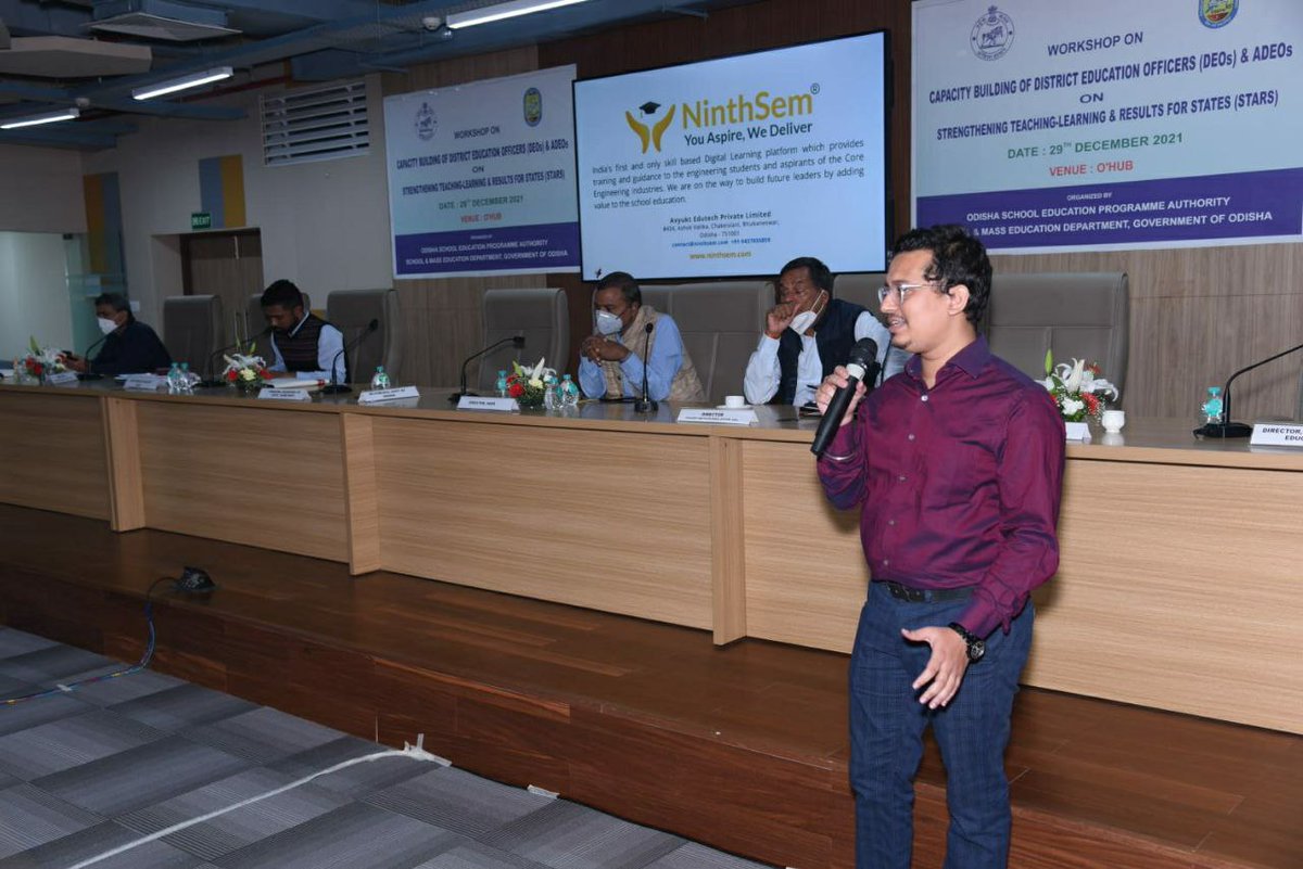 NinthSem's tweet photo. Had a discussion on how @NinthSem is changing the extent of skill-based education before Development Commissioner, Addl Chief Secy Shri @PradeepJenaIAS and Pr Secy, MSME &amp; Chairman @startup_odisha Shri @satyabrata1967 at O-Hub, Bhubaneswar.

#skillindia #skilldevelopment https://t.co/7N3Rmq0Uk2