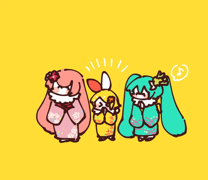 初詣なボカロ達( ¨̮⋆) 