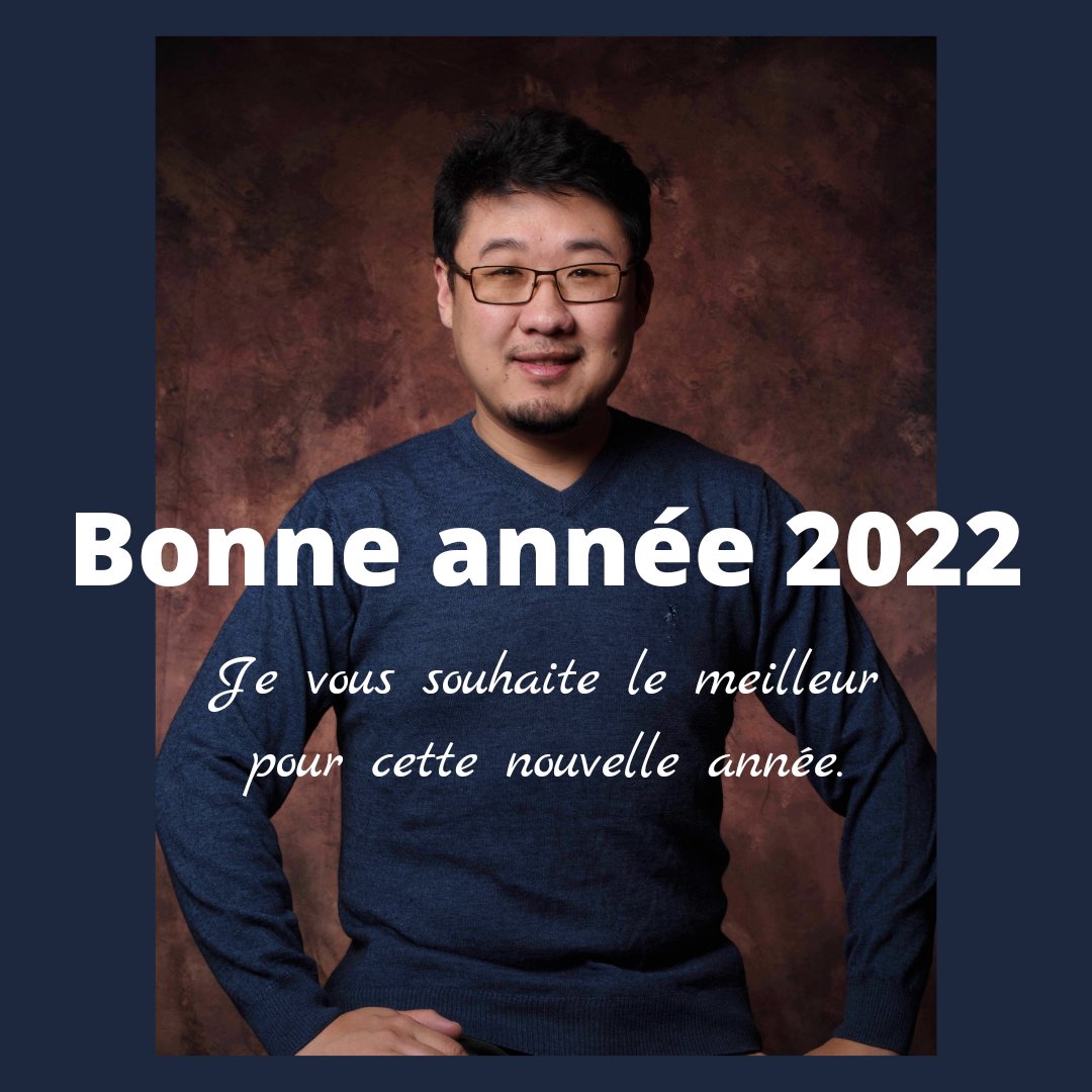 Je vous souhaite une très bonne année 2022, de beaux projets personnels et professionnels.  Une année remplie de bonnes surprises, de rencontres, de réussites, d'épanouissement, ... bref une année mémorable en tout point de vue.