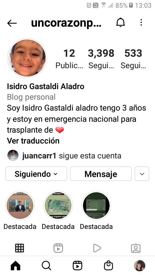 PATOVACCARINI's tweet photo. Isidro está  en #emergencianacional a la espera de un transplante #UnCorazonParaIsi  y ya una basura creó  una cuenta falta en Instagram. Si pueden reportenla. ( primera foto es la cuenta oficial y en la segunda foto se lee el nombre de la falsa) https://t.co/gvyOL06tyN