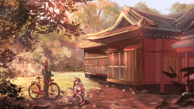 新年初のイラスト依頼です,カラーラフ稿完成～
First commission work in 2022, color sketch is done~
#イラスト依頼  #イラスト好きな人と繋がりたい  #落書きギルド #doodle #Commission #commissionsopen #落書き #Scenery #風景 