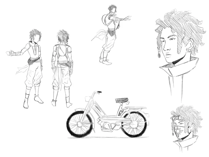 I want to do a comics about a delivery guy going around my island using and old school motorbike and living unbelievable adventures !
This way I could show my culture to the world^^ 