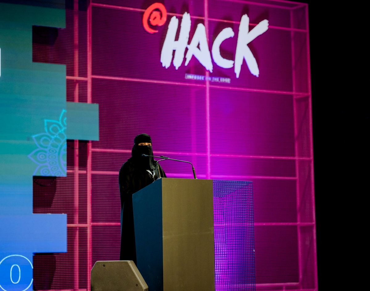 WiCSME's tweet image. 🌟🛡🌟  The #Opening Remarks of #WiCSME2021 Conference &quot;#Day_2&quot; that took place &quot;In-Person&quot; under the Largest Regional CyberSecurity Event &quot;AtHack&quot; ( @athackcon ) in #Riyadh, KSA: 

✨💜💙Sheهي Talks Security💙💜✨