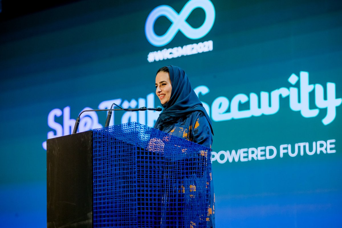 WiCSME's tweet image. 🌟🛡🌟  The #Opening Remarks of #WiCSME2021 Conference &quot;#Day_2&quot; that took place &quot;In-Person&quot; under the Largest Regional CyberSecurity Event &quot;AtHack&quot; ( @athackcon ) in #Riyadh, KSA: 

✨💜💙Sheهي Talks Security💙💜✨