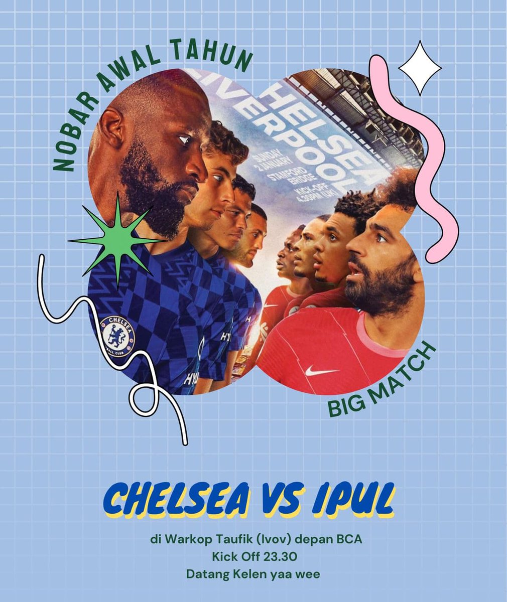 cisckisaran's tweet photo. Yok nobar.
Chelsea Vs Liverpol
Lokasi: warkop taufik (depan BCA) kisaran
O.G: 23:00
DC: chelsea
@chelseaindo
π¦π₯π΅βͺ
#roadtocisc
#ChelseaFC https://t.co/HW9GErzUgq