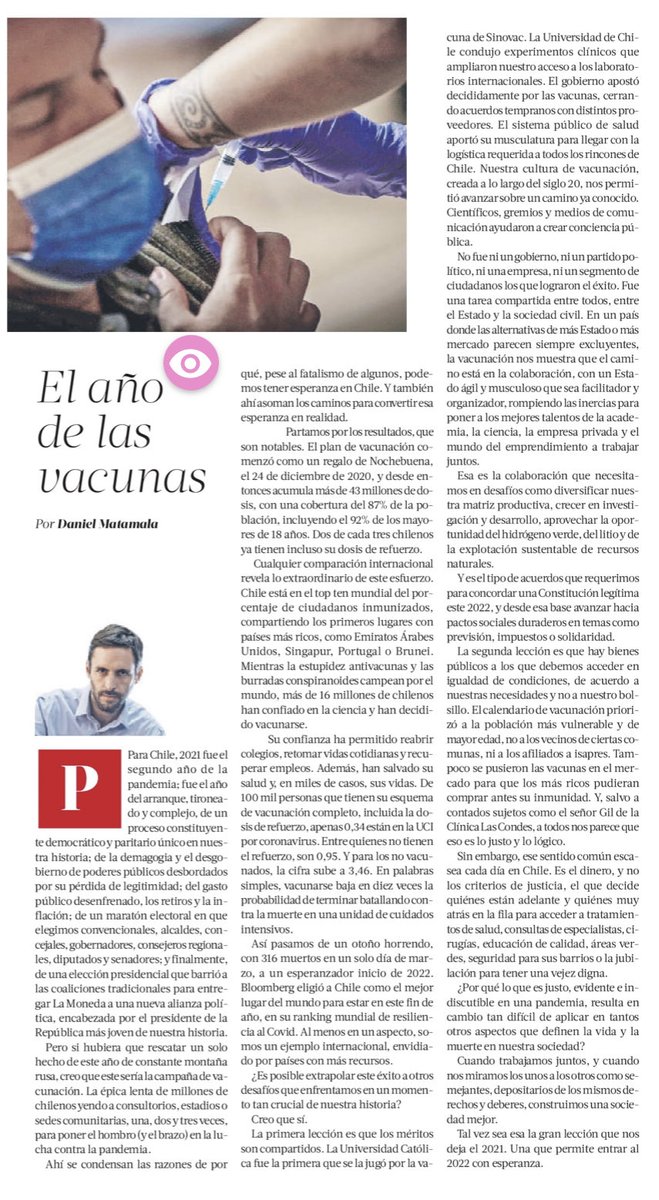DMatamala's tweet photo. El año de las vacunas 💉 https://t.co/81VZWPhxK6