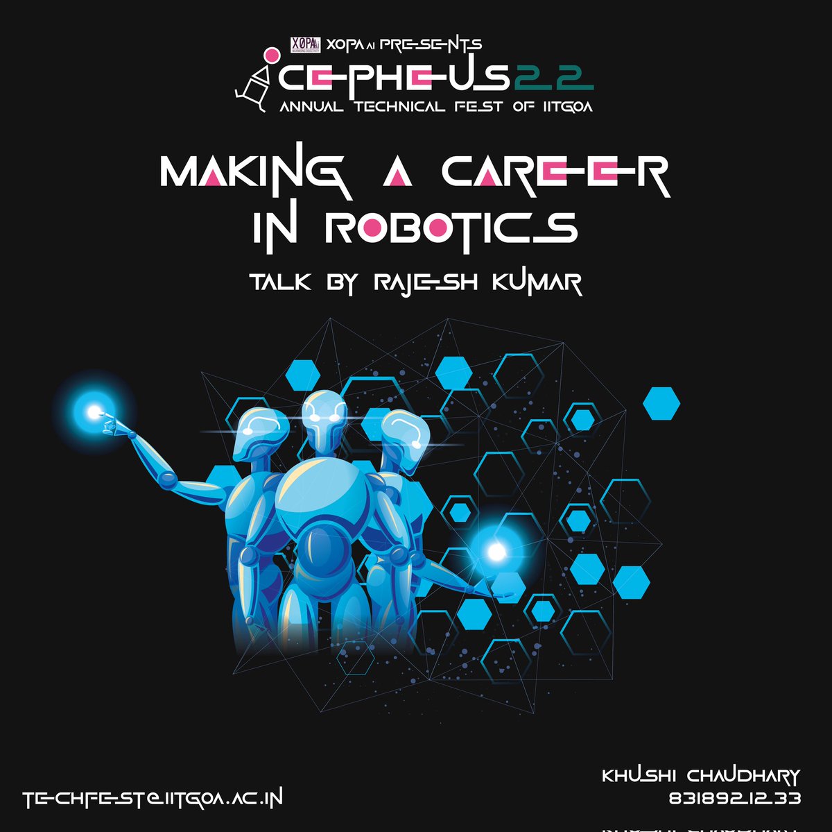 cepheus_iitgoa's tweet photo. Considered as a high-end professional career, there is a demand for robotic engineers which we only expect to grow in the future. In this talk by Sarthak Upadhyay from Addverb, we’ll learn how to successfully make an excellent career in Robotics. https://t.co/hKtz9V4hxM