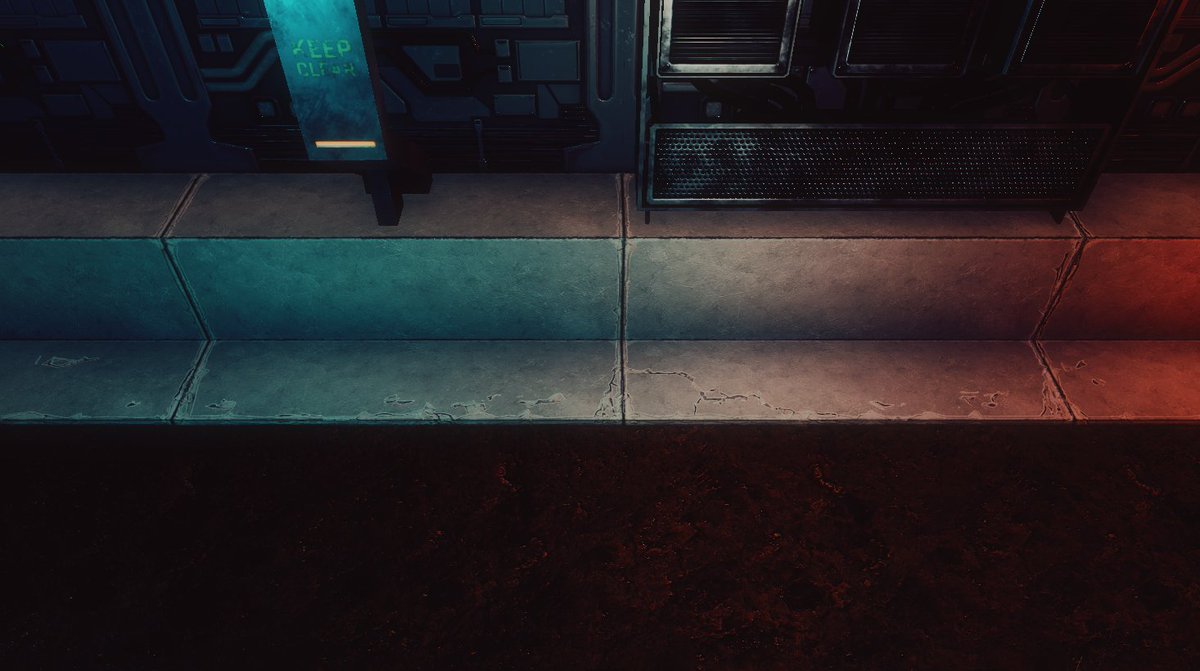SafeNotSafeGame's tweet photo. Modular decals for our techy ground floors.

Nice, eh?

#screenshotsaturday 

#gamedev #indiedev #leveldesign #procedural https://t.co/KhcB7Hm6L6