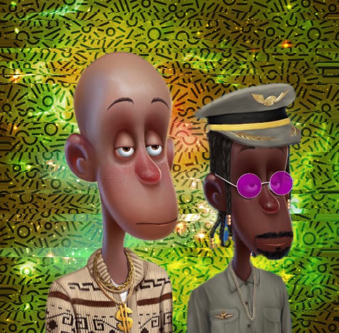 SLACTHEDON's tweet photo. Cpt. Macc and Slac woke up early and started pufffffin today #GM family another day another jpeg LFG!!!! @SnoopDogg @canna_comics @CryptoCannaClub #SLACTHEDON https://t.co/pKNmql66Rc
