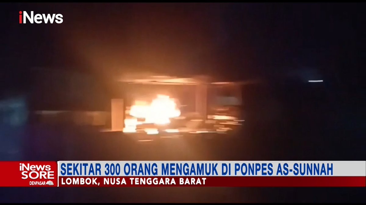 SeputariNews's tweet photo. Ponpes As-Sunnah Lombok Timur Diserang Massa Tak Dikenal, Mobil & Bangunan Dibakar #iNewsSore 02/01
Selengkapnya https://t.co/vBGAatzV0T
#Ponpes #AsSunnah #LombokTimur https://t.co/9Y93EQ2Gb5