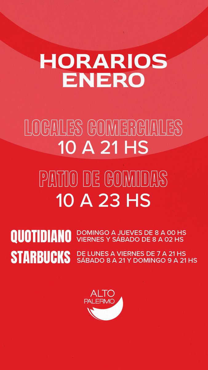 Te compartimos nuestros horarios por el mes de enero 🌈