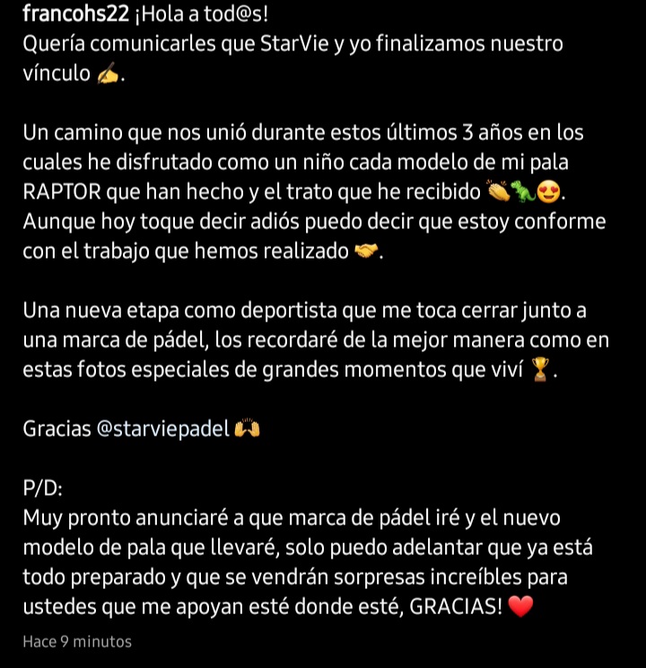 PadelPost's tweet image. 💣Última hora!! Stupa deja de formar parte de Star Vie!!