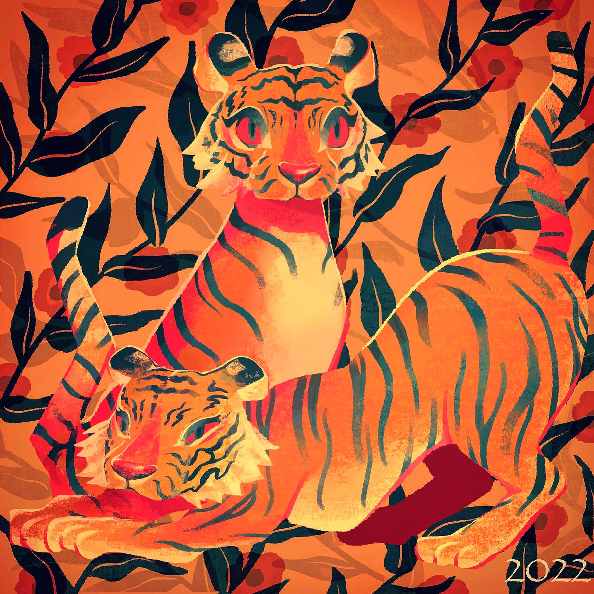 ricono226's tweet photo. Happy New Year 2022🐯 https://t.co/lohAudTqTK